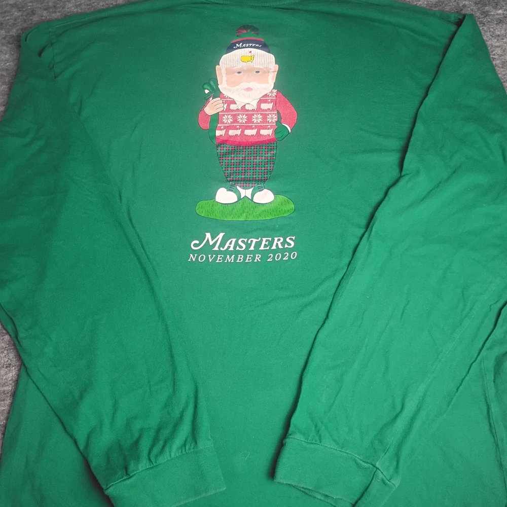 Masters Golf Green Christmas Logo Rare 100% Cotton Shirt Mens XXL - Picture 1 of 6